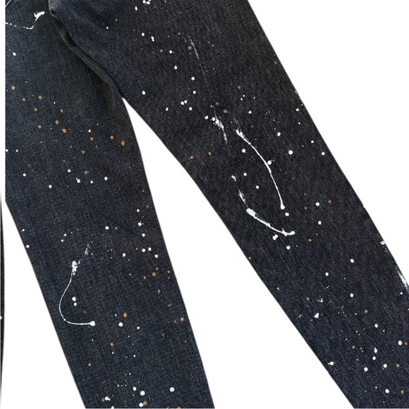 EUC Baldwin BLDWN Black Paint
Splatter Karlie High Rise Crop Skinny Jeans 25 - Picture 9 of 10